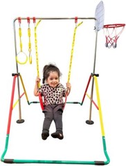 5-in-1 Kids Jungle Gym Set with Swing, Rings, Basketball Net + More