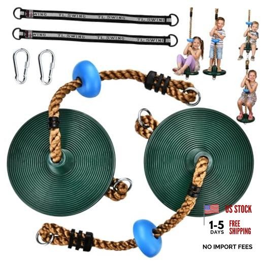 Connectable Tree 2 Pack Connectable Swing (2 Green Large + 2 Blue Small Disc)