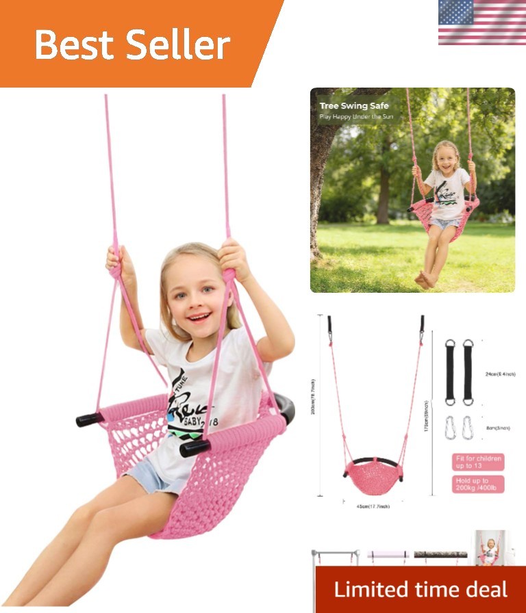 Swing Seat for Kids Heavy Duty Rope Play Secure Children Swing Set,Perfect fo…