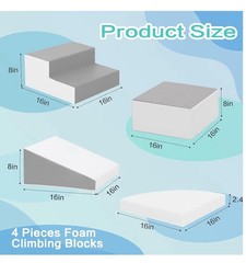Foam Climbing Blocks for Toddler: 4 Piece Climbing Toys Gym Activities Kid