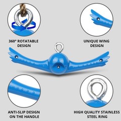Ninja-Twister Swing Spins Set: Slackline Attachments – 360° Handle Twist-Spin…