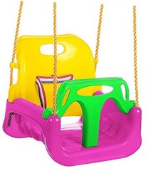 Kids Swing Seat, 3 in 1 Toddler Swing Chair Secure Swing Seat Detachable Pink