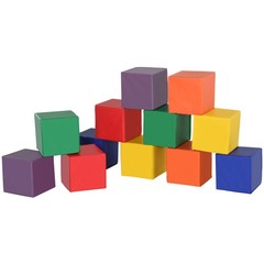 Foam Building Blocks 12 Pack 7.75in Educational Playset for Kids Ages 1-3