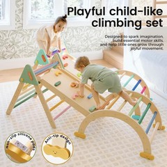Tiny Land Pikler Triangle Set 7 in 1 Foldable Montessori