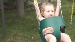 High Back Full Bucket Toddler Swing Seat with Coated Chains & Carabiners – Blue