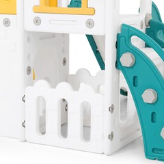 9 IN 1 Kids Double Slides Toddler Playground Climb Playset Outdoor Indoor