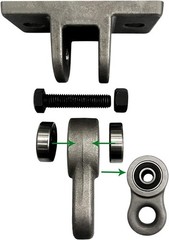 Heavy Duty Metal Color Swing Hangers Screws Bolts 2 Pack, 2 Packs Silver