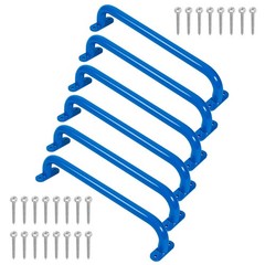 Purife 17 Inch Blue Metal Safety Handles 6-Piece Set for Playground Swing Sets