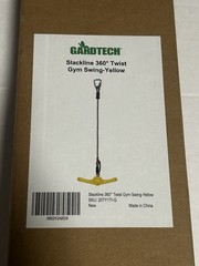 GardTech Swing Spins Slackline Attachment- 360° Handle Twist-Spin Toy Yellow