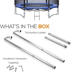 2 Step Weather Resistant Galvanized Steel Trampoline Access Climbing Ladder 4.7