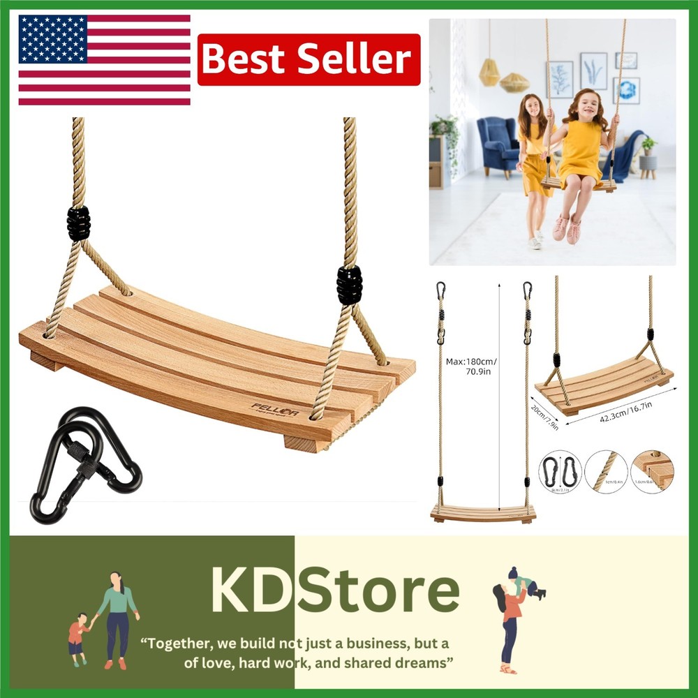 Comfortable & Secure Tree Swing for Kids & Adults – Easy Indoor & Outdoor Setup