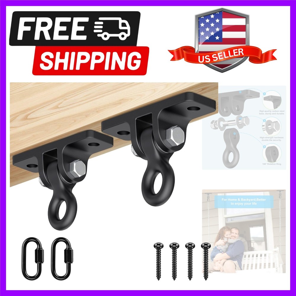 Heavy Duty Swing Hangers, Porch Swing Hanging Kit, One-Piece Design Base Swin…