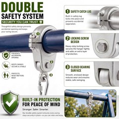 2 Pcs 2-3/8″ Heavy Duty Swing Hangers Set Steel Pipe Hanger Cast Aluminum a F…
