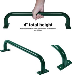 17 Inch 6 Pieces Green Outdoor Metal Safety Handles for Green -6 Pcs