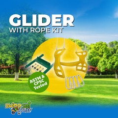 SWING SET STUFF INC GLIDER WITH ROPE KIT YELLOW fun outside backyard deal 0305