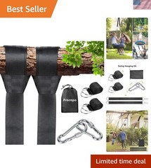 Versatile Tree Swing Kit: 5FT Straps, 2200LB Capacity, Ideal for Camping & Home