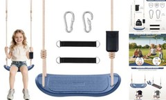 Weatherproof Kids Swing,264lbs Heavy Duty Tree Swing Seat with Ergonomic Blue