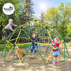 Climbing Dome, 10FT Dome Climber with Hammock for Kids 3 to 10 Outdoor Play Equi