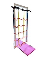 6 Pc Doorway Gym Kids Set Swing Chair, Trapeze, Ladder, Net, Pullup, Playground.