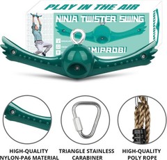 Swing Spins Set: 360° Twist-Spin Toy for Outdoor Fun – Kids Adventure Green