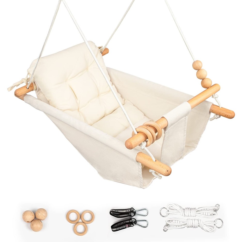 Baby Swing Outdoor Indoor for Infants to Toddlers, Portable Adjustable Tree D…