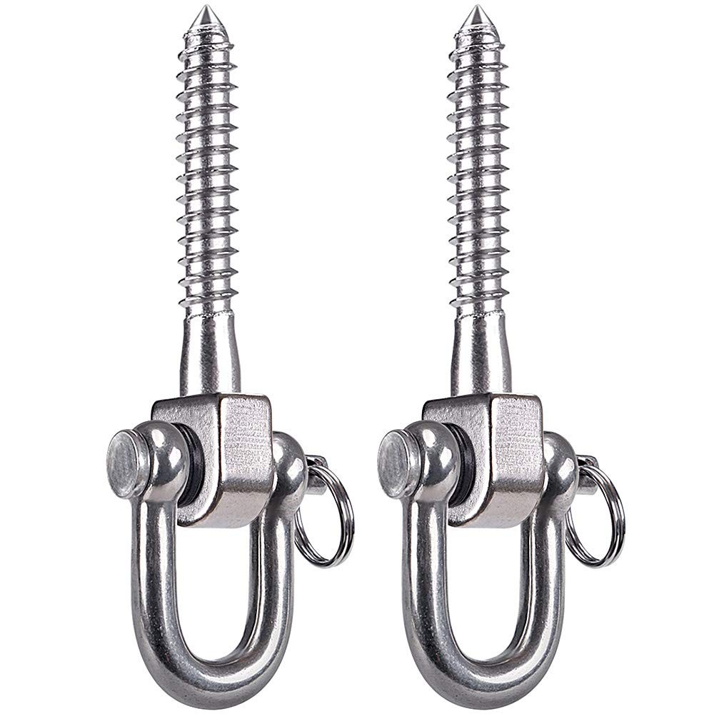 2 Pack Swing Hangers Swing Set Hooks Stainless Steel Hammock Hooks for Porch …