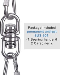 Heavy Duty Bearing Swing Swivel, 360° Rotational Hanging Accessory with 2 Qui…