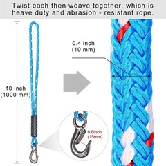 39” Tree Swing Rope with Stainless Steel Hook – 2500LB Load Capacity
