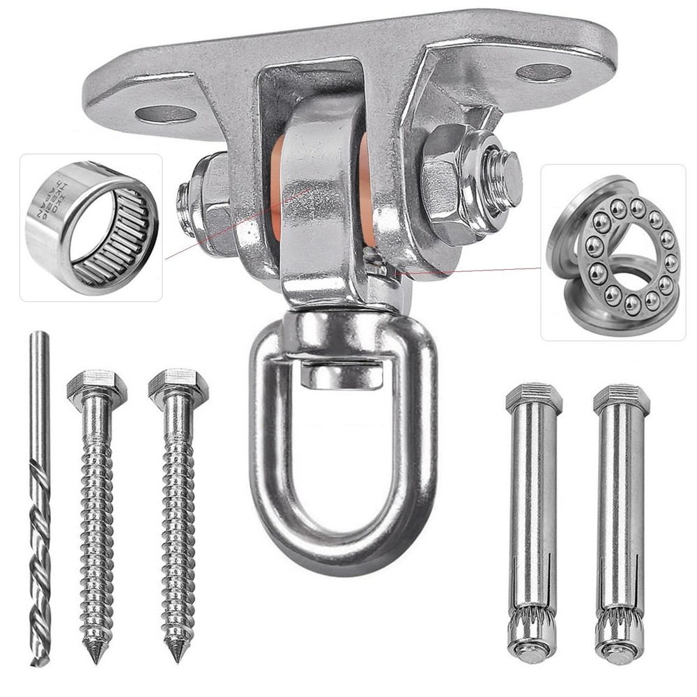 Heavy Duty Swing Hanger Stainless Steel 304 Antirust,1200 lb Capacity 360° Si…