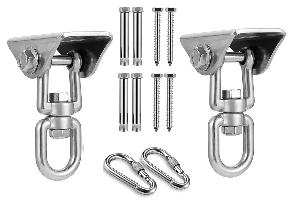 Heavy Duty Stainless Steel Hanging Kit Swing Hangers and Hammock Spring and S…