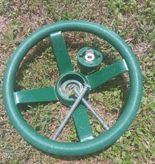 Gorilla Playset Green Steering Wheel Kit With Hardware-Compatible With Anything