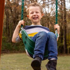 Extreme-Duty Green Belt Swing with Green Chains