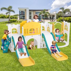 Kids 2 Slides & Swing Set Toddler Playset Playground Indoor Outdoor