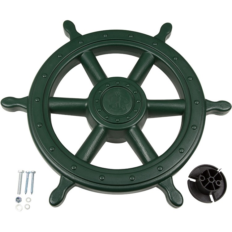 SWING SET STUFF SHIPS WHEEL GREEN wooden pirate steering accessories fort 0230