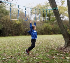 Ninja Obstacle Course 7 Obstacles Monkey bars Swing Rings
