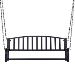 50 In.Seats 2-People Steel Patio Swing with Sturdy Chains, for Backyard, Deck, 5
