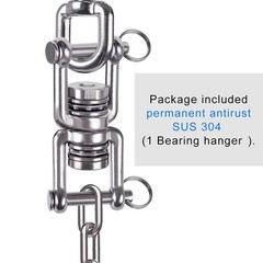 BeneLabel Dual Hanging Rings Hammock Swing Hanger, Swivel Stainless Steel Mou…