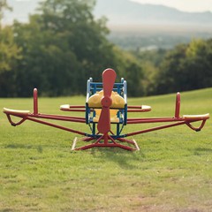Lifetime Airplane Teeter Totter Ace Flyer 151110 Primary Color Double Play