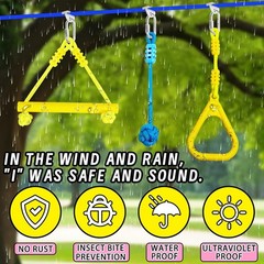 Ninja Warrior Obstacle Course for Outside – 12 Obstacle ,Ninja Slackline (2×5…