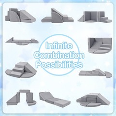5pcs Foam Climbing Blocks for Toddlers 1-3, Safety First Baby Climbing Blocks…