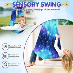 2026 New X-Shaped Sensory Swing Stand with Pod Swing & Chair, Heavy Duty