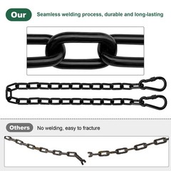 20inch Heavy-Duty Swing Chain Kit with Automatic Locking Buckles, Galvanized …