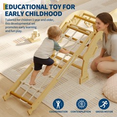 Toddler Climbing Toys Indoor with Wood Construction – Climbing Set for Toddlers