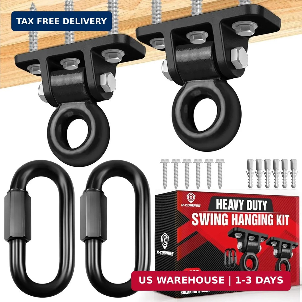 [Premium] Swing Hanger, Heavy Duty 10MM Solid Swing Set Hardware, Swing Hooks Sc