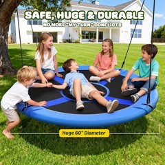 Trekassy 60″ Large Saucer Tree Swing for Kids Adults 900D Oxford Waterproof with