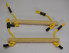 2 Pack Play Gym Wooden Bar Hanging Climbing Swing Stick Hanging Ring 15-1/2″