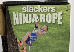 Slackers 8 ft Multi-Color Climbing Rope, Kid Outdoor Ninja Warrior Training. New