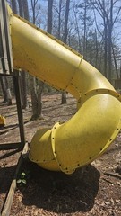 Tube Slide, Spiral, Commercial Grade, Used, Good Condition, Yellow, Pickup Only