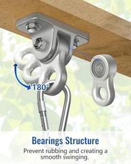 Heavy Duty Swing Hangers Hardware Included-Corrosion Resistant 2 Pack Silver