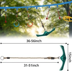Swing Spins Set: 360° Twist-Spin Toy for Outdoor Fun – Kids Adventure Green